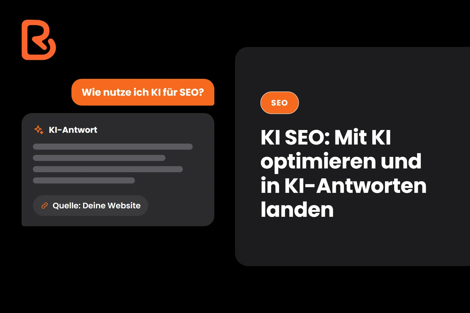 Titelbild zum Ratgeber KI SEO: Mit KI optimieren und in KI-Antworten landen