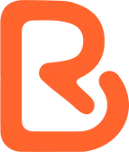 Bildmarke von Rouven Berz: orangefarbenes B allein